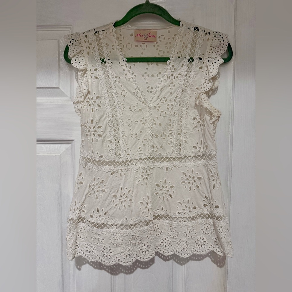 Miss June Eyelet Blouse